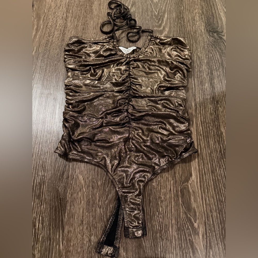 Shiny Brown Bodysuit